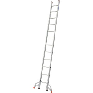 Krause Fabilo Schiebeleiter, 2x12 Sprossen, aus Aluminium. Flexibel einsetzbar als Außenleiter.