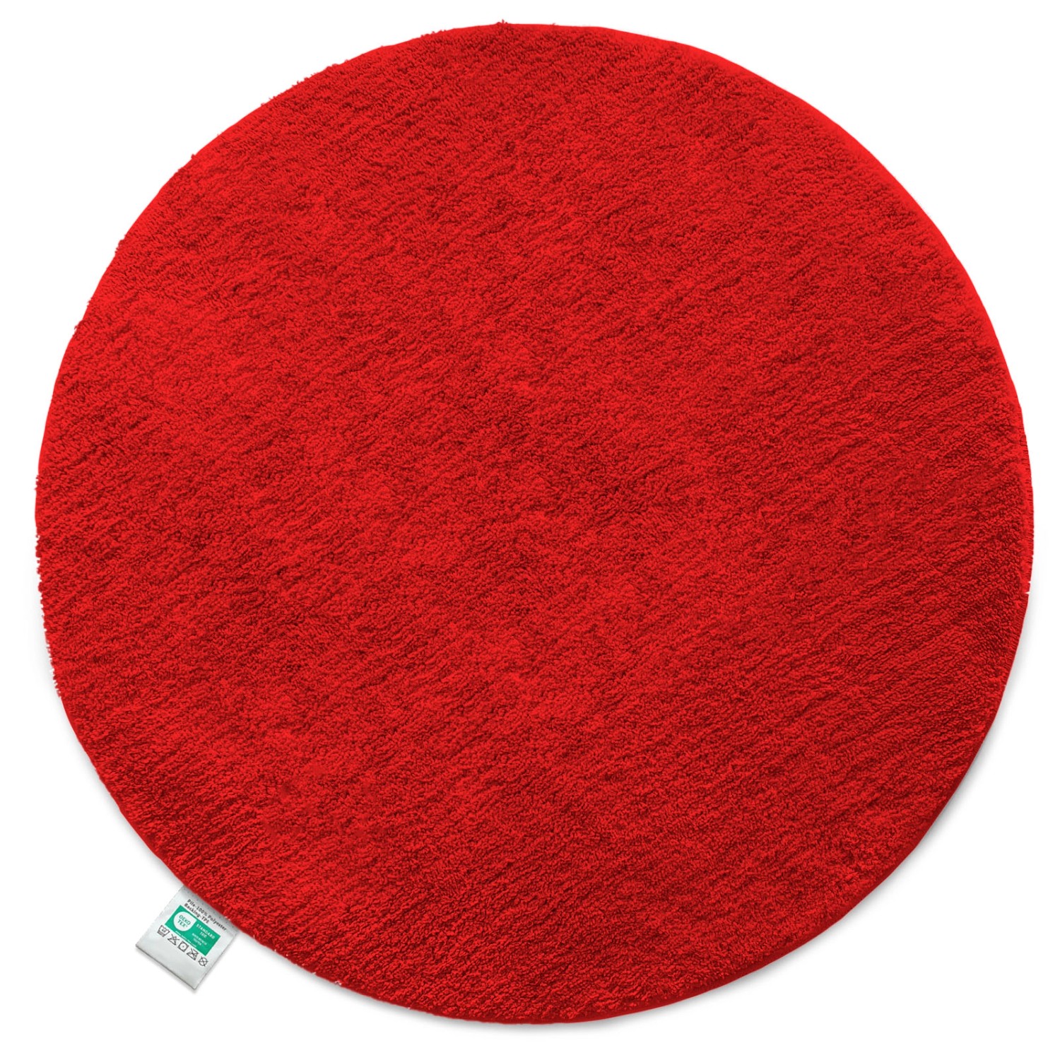 KARAT Badematte SKY Runder Badteppich Flauschig in Rot Durchmesser 120 cm günstig online kaufen