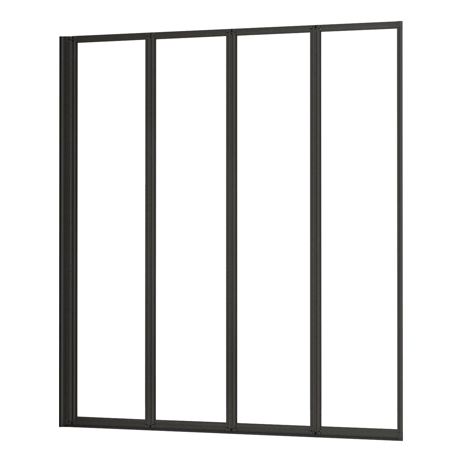 AICA 100x140cm Schwarz 4-ftg. Faltbare Badewanneaufsatz 4mm ESG Sicherheits günstig online kaufen
