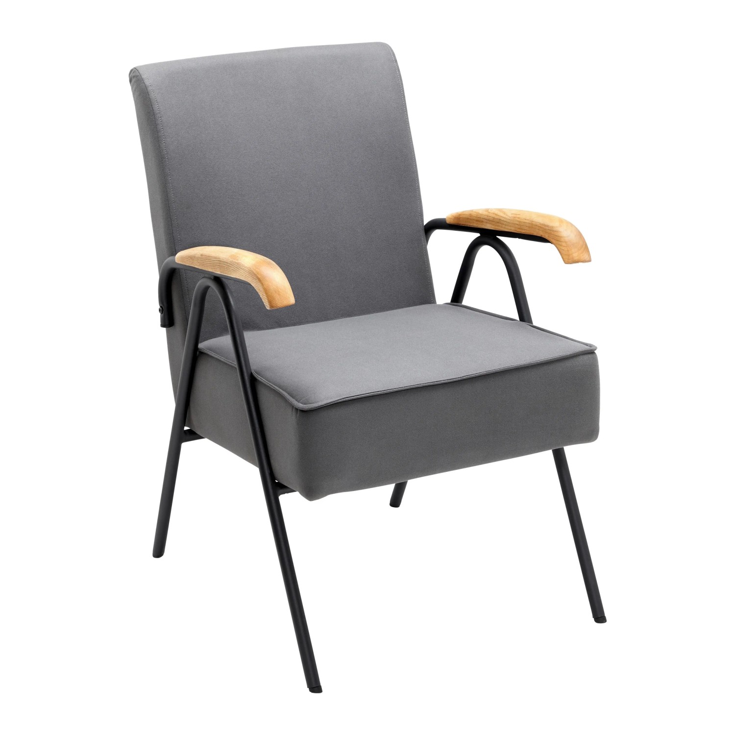 Bessagi Home Sessel Nati Grau Mikrofaser