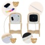 Joyz 3in1 Spieltisch braun mit Whiteboard, LCD-Tafel, Stiften und Radierer. Vielseitiges Kinderspielgerät.