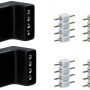 Paulmann YourLED Eckverbinder 4er-Pack, weiß und schwarz, für LED-Streifen.