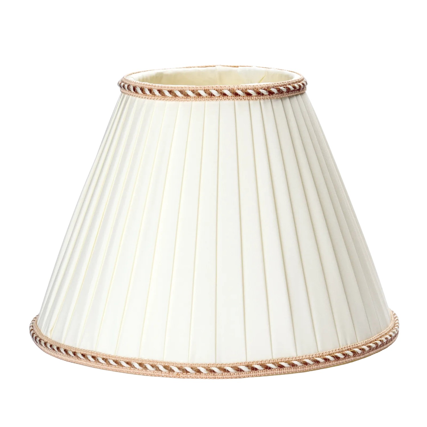 Orion Lightstyle Lampenschirm Ø 26 x 18 cm Stoff Konisch E27 Creme Weiß