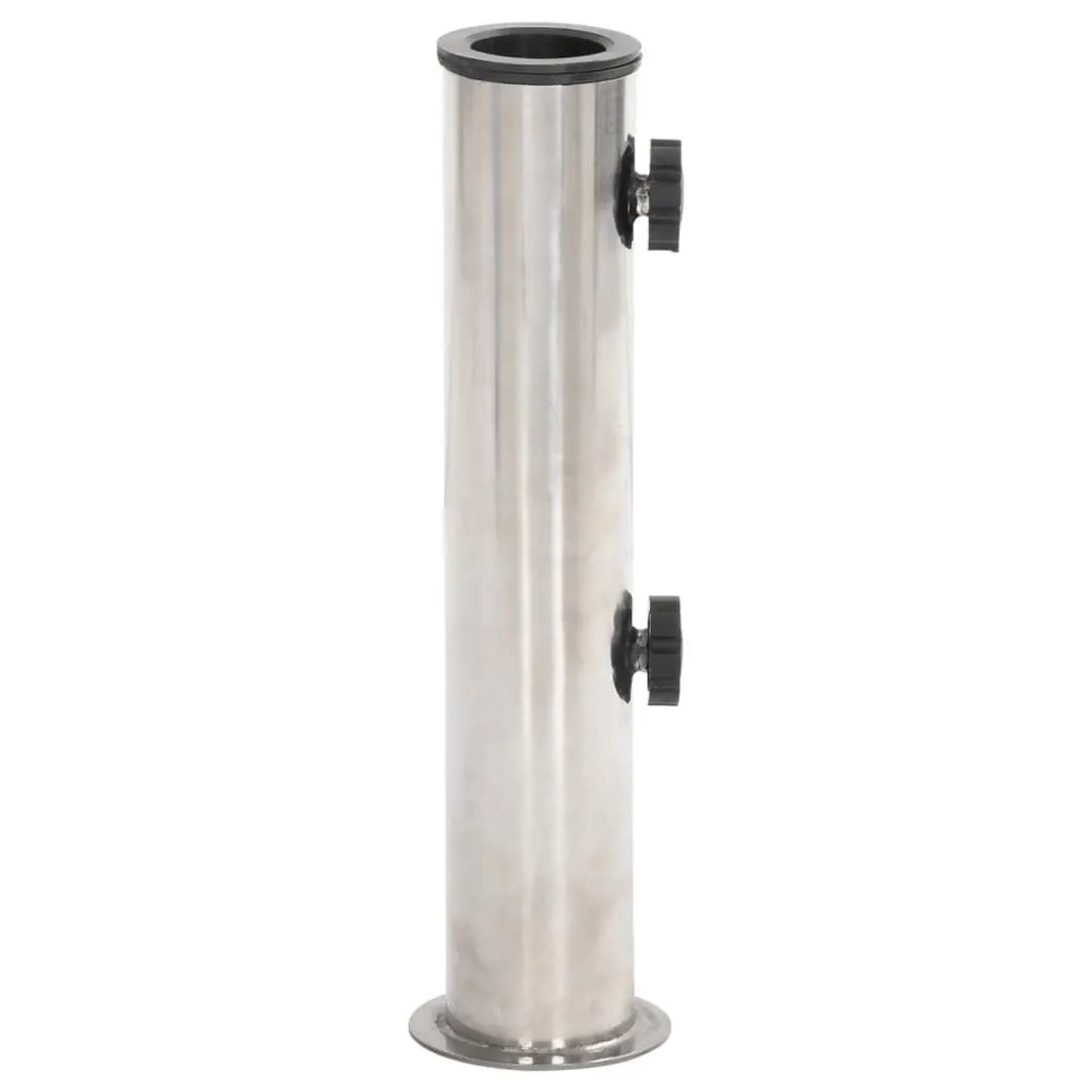 vidaXL Sonnenschirmständer für Ø38/48 mm Mast Silbern Edelstahl 4003375_3