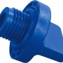 Blaue Ablass-Schraube Ø 25 mm für Hauswasserwerke aus Kunststoff.