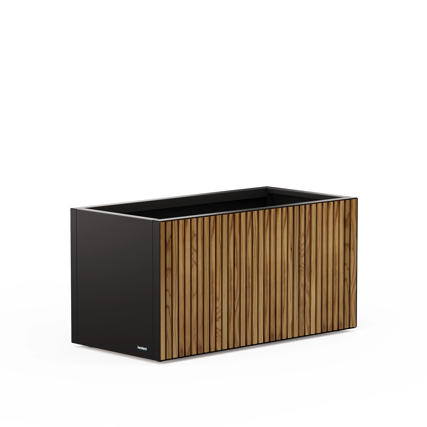 Herstera Garden Pflanzkübel Deco Planter M 50 x 100 x 50 cm Schwarz-Natur F günstig online kaufen