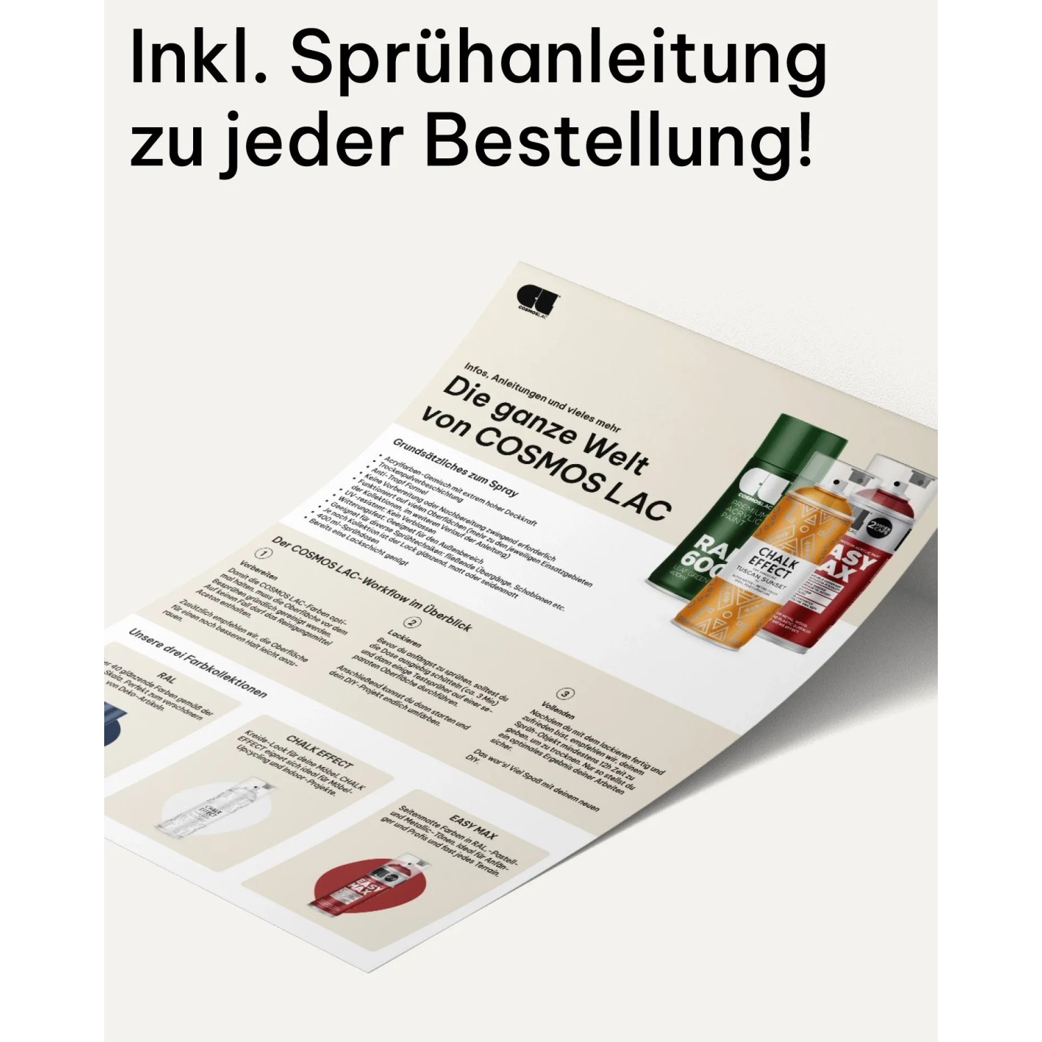 COSMOS LAC Acryllack Sprühdose in Vielen RAL Farbtönen  400ml Spraydose Perfekt für DIY Upcycling  R308 Gold_6