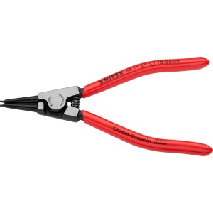 Knipex Sicherungsringzange, 145mm, mit roten Griffen und schwarzen Spitzen.