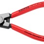 Knipex Sicherungsringzange, 145mm, mit roten Griffen und schwarzen Spitzen.