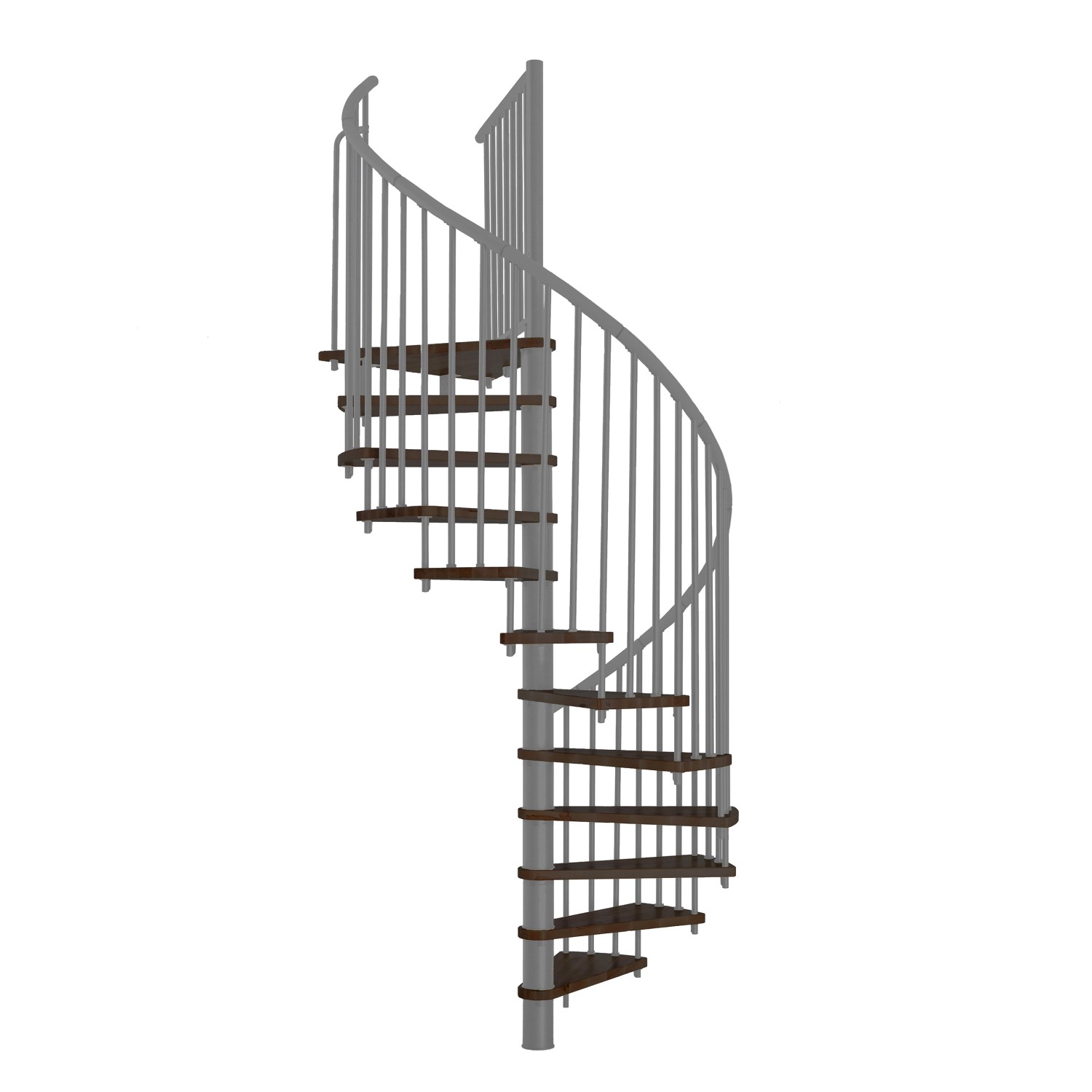 Minka Spindeltreppe Spiral Effect Ø 140 cm Walnuss-Grau günstig online kaufen
