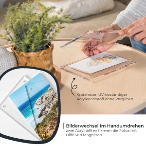 HMF 46972 Magnetischer Bilderrahmen aus Acrylglas 10 x 15 cm Transparent