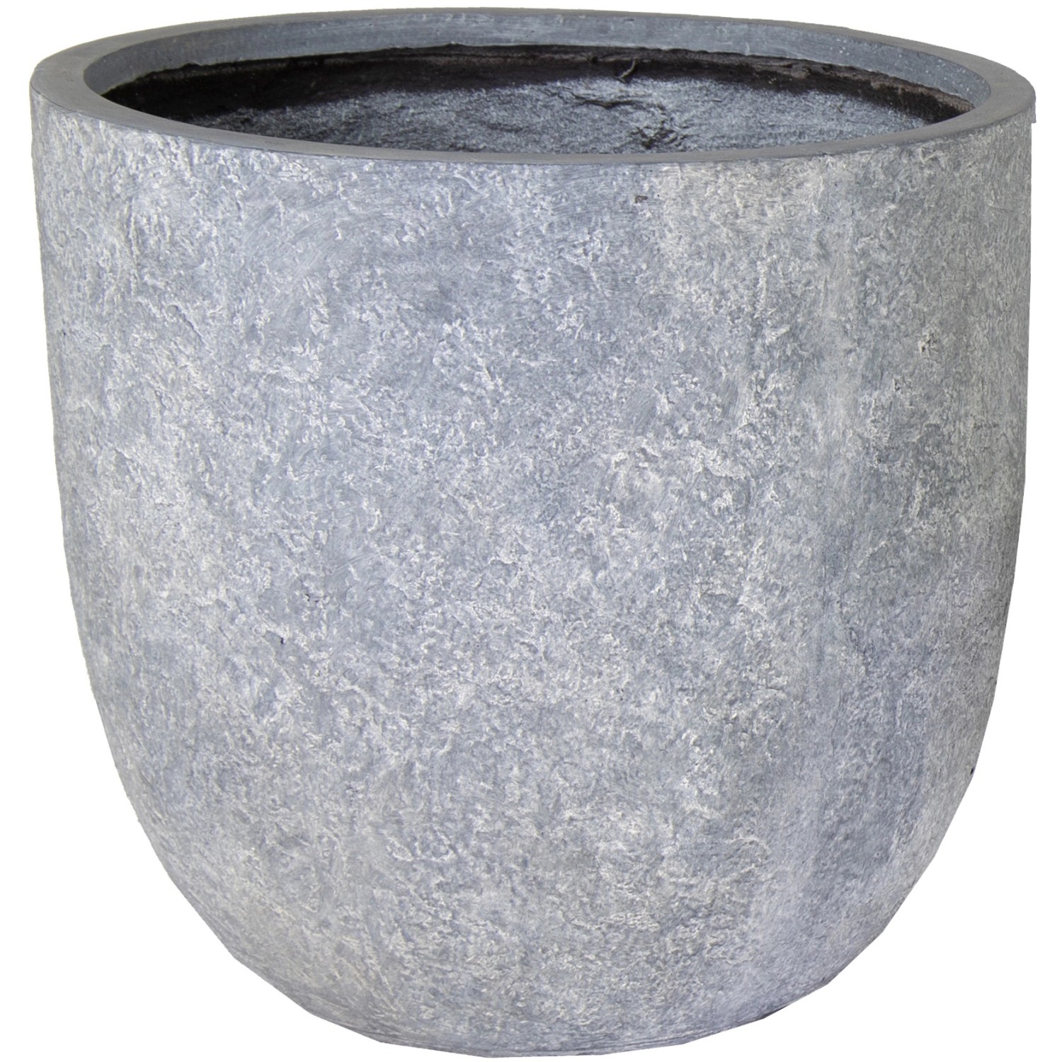M Collections Pflanztopf Arizona Egg Pot 62 cm x 62 cm Washed Grau