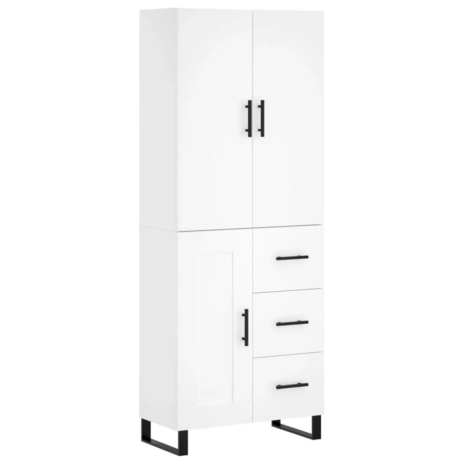 vidaXL Highboard Weiß 69,5x34x180 cm Holzwerkstoff 3196035 günstig online kaufen
