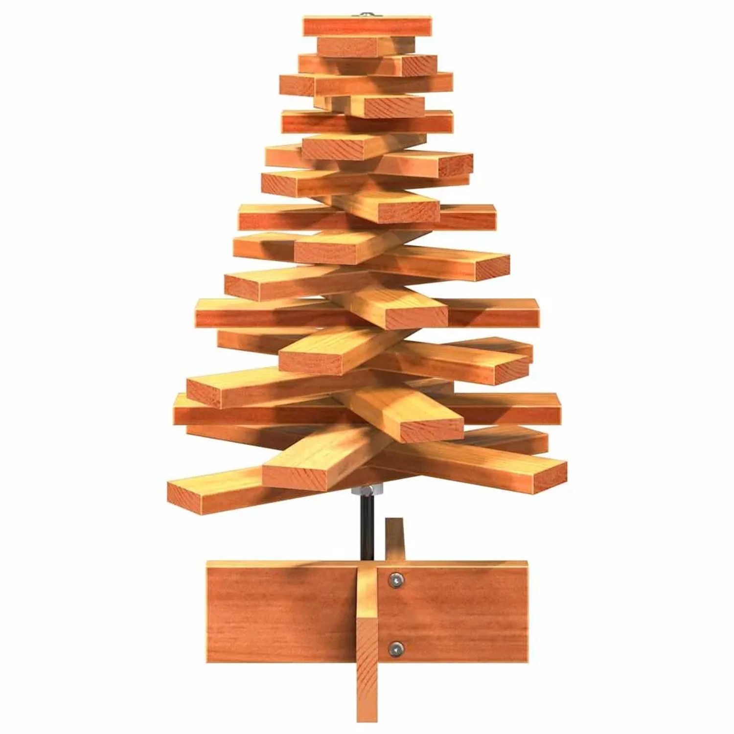 vidaXL Weihnachtsbaum zum Schmücken Wachsbraun 60 cm Massivholz Kiefer 858200