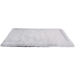 Graue Heim Haustierdecke (85x63cm) aus weichem Samt, geeignet für Hunde und Katzen.