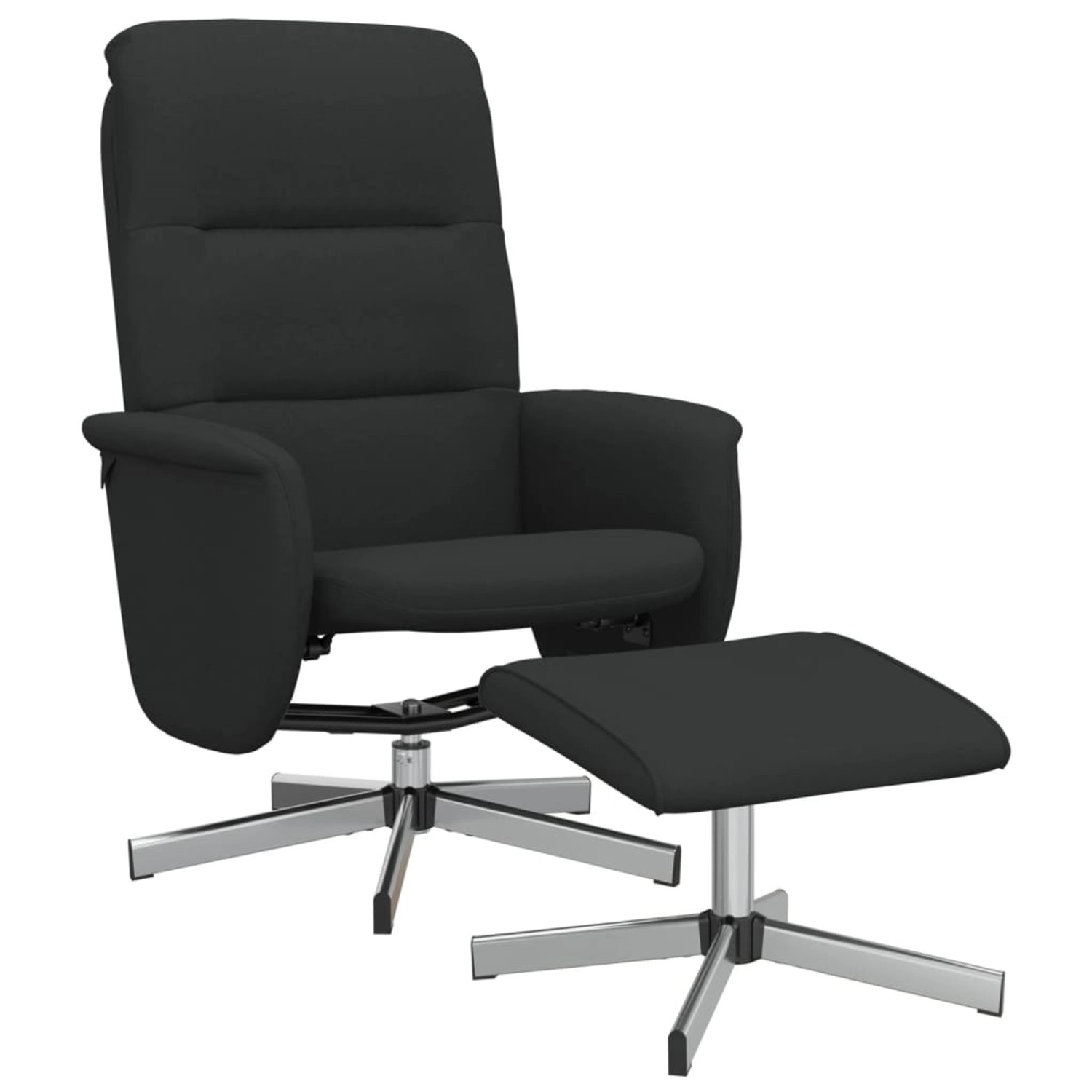 vidaXL Relaxsessel mit Hocker Schwarz Stoff Modell 26 günstig online kaufen