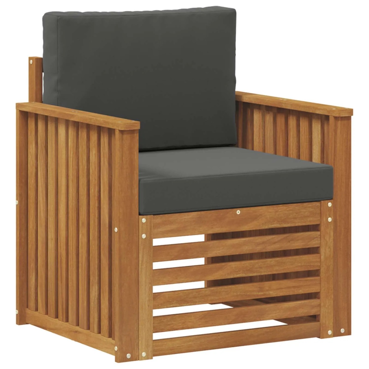 vidaXL Outdoor-Sofagarnitur mit Kissen Natur 71 x 63 x 73 cm 3436352