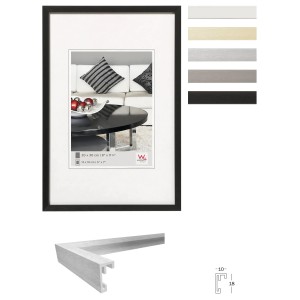 walther design Aluminium Bilderrahmen Chair Gold 50x70 cm, schmaler Rahmen für Dekoartikel & Wohnaccessoires.