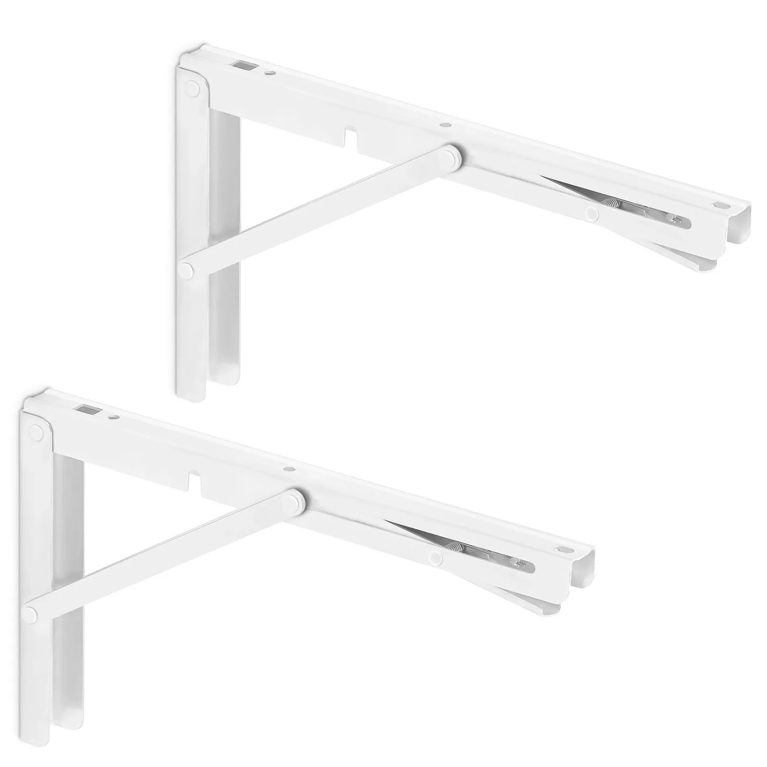 SOTECH 1 Paar Schwerlast Klappkonsolen 300 x 175 mm Weiß Tragkraft Bis 150 kg