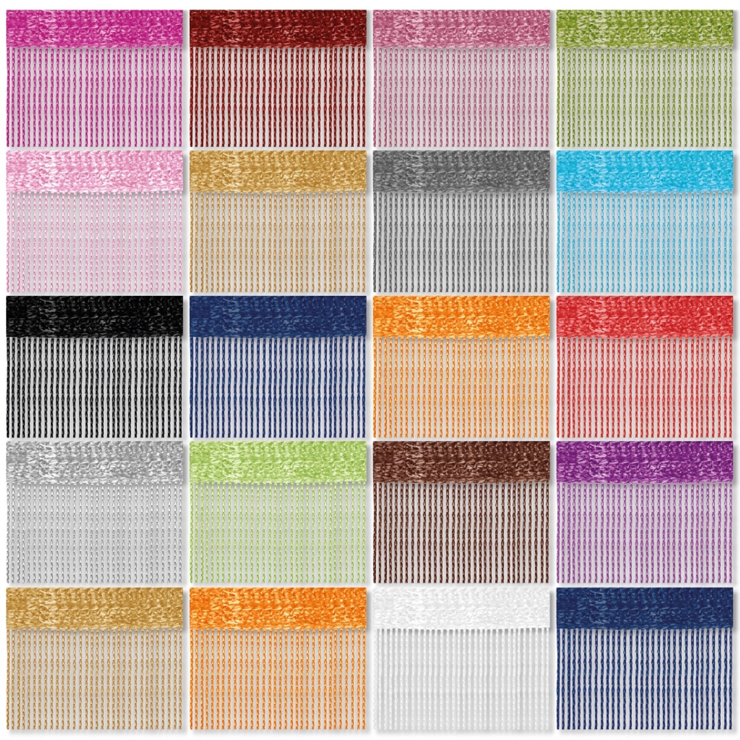 Bestlivings Fadenvorhang Fadengardine Gardine Vorhang 140 cm x 240 cm Schwarz_4