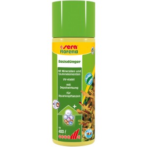 Sera Florena Basisdünger, 100ml Flasche für gesunde Aquarienpflanzen.