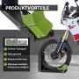 TRUTZHOLM Motorradwippe aus Stahl, 10-fach verstellbar für Radgrößen 8-24 Zoll, zur sicheren Motorradbefestigung.