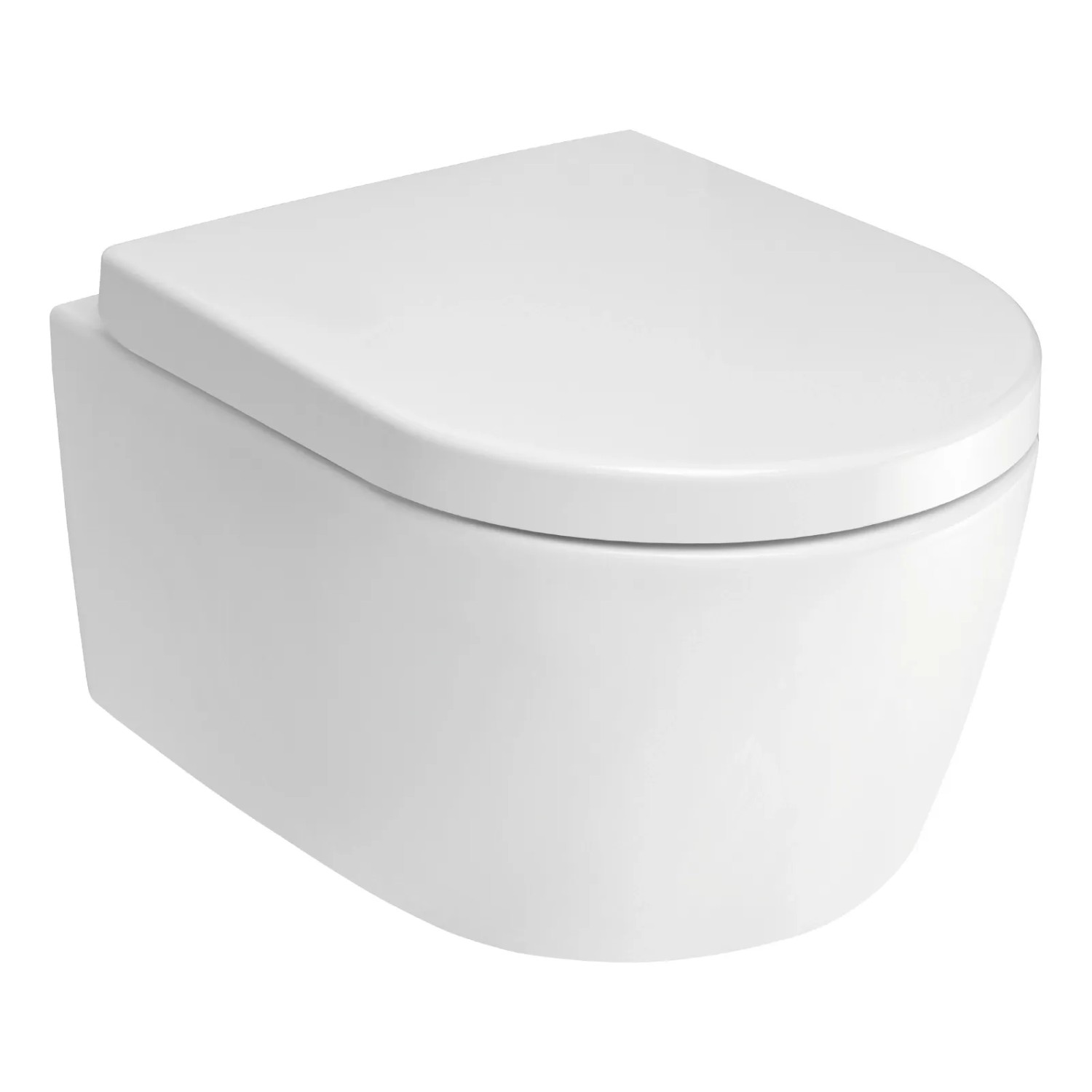 Calmwaters Wand-WC Spülrandlos Set WC-Sitz Absenkautomatik 