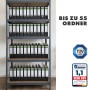 KARAT Schwerlastregal Lakota 2er Set Traglast bis 875 kg Grau 200 x 120 x 60 cm_4