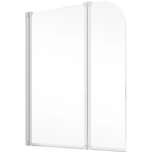 Schulte Badewannenaufsatz, 2-teilig, Alpinweiß, 140x115 cm, einfaltbar.