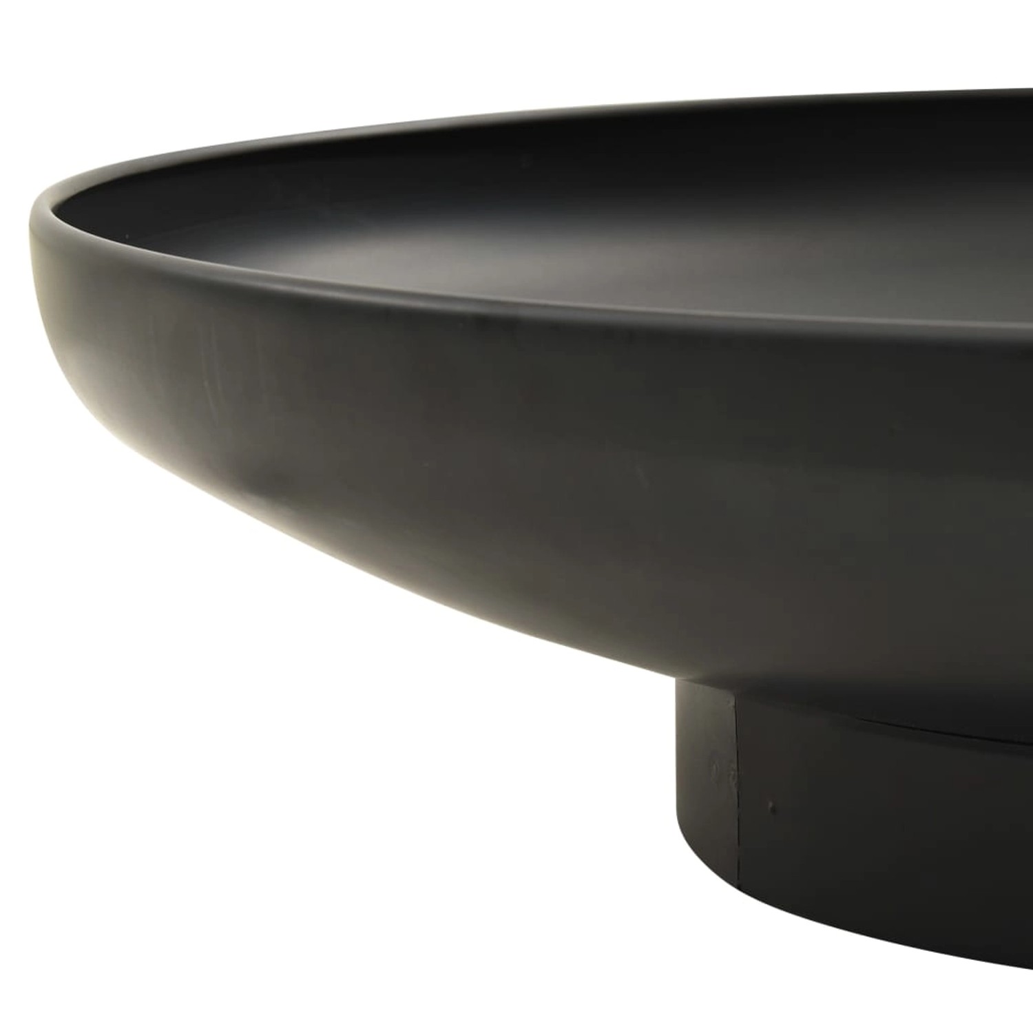 Schwarze vidaXL Feuerschale (80 cm) aus Stahl, Modell 1. Dekorative Feuerstelle für Garten und Terrasse.