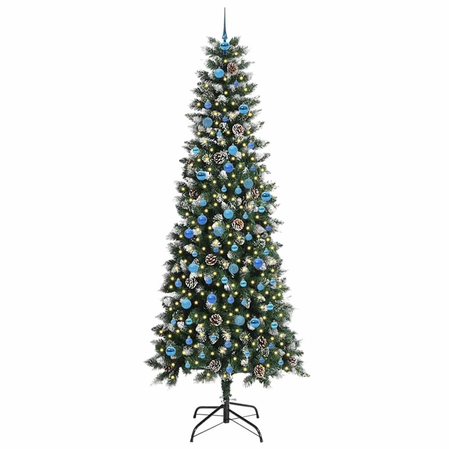 vidaXL Künstlicher Weihnachtsbaum mit 300 LEDs Grün 96 x 96 x 240 cm 3395851