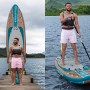 Bestway SUP Board-Set Freesoul Elite mit Paddler auf dem Wasser.