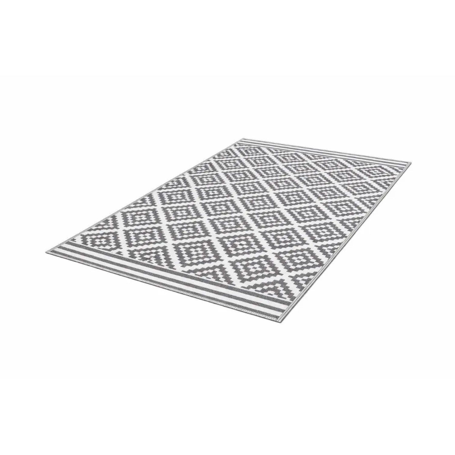 Jet-Line Outdoorteppich Austin Grau mit Geometrischen Mustern 150 x 240 cm