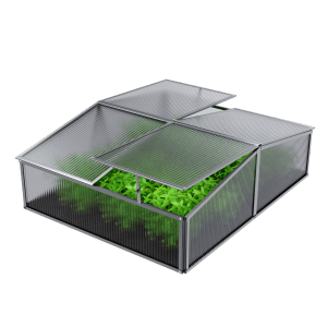 Garmio Frühbeet Mini Gewaechshaus Calla Mit Dachfenster Uv-Schutz Alu Frühbeet Mini-Gewaechshaus Treibhaus