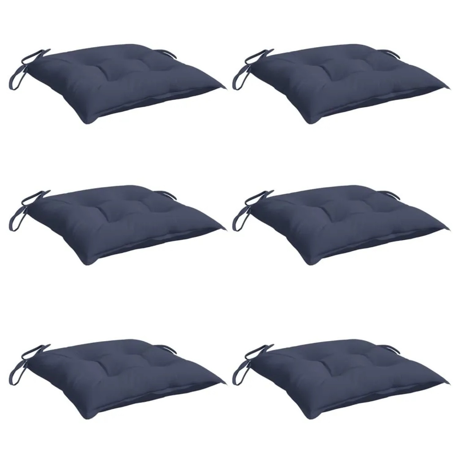 vidaXL Stuhlkissen 6 Stk Marineblau 50x50x7 cm Oxford-Gewebe 378917 günstig online kaufen