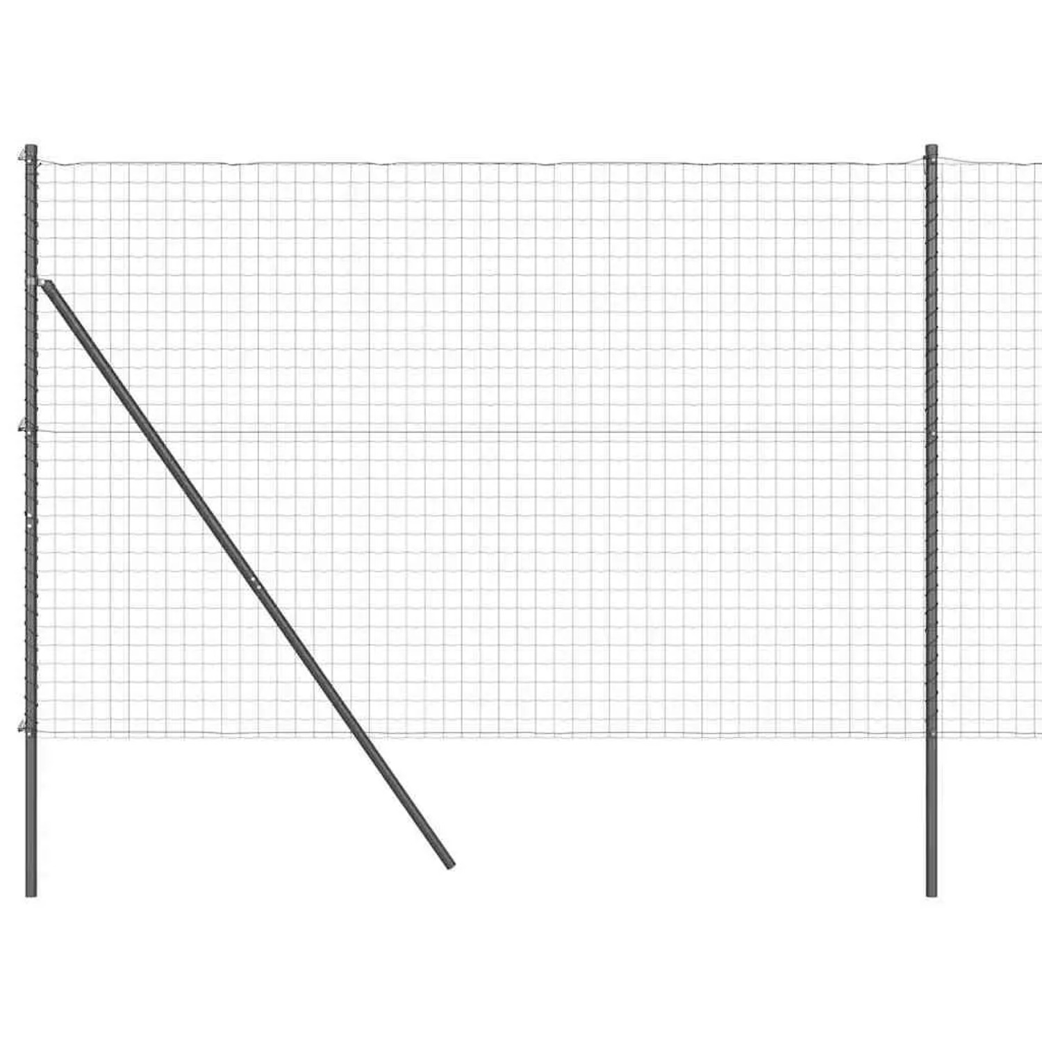 vidaXL Zaun mit Pfosten Grau 1,6 x 10 m Stahl und PVC 3350368 günstig online kaufen