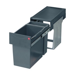HAILO Abfallsammler Mülleimer Tandem 24L 7L Dunkelgrau 3666111