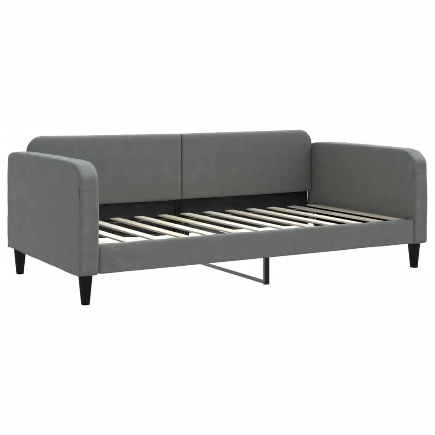 vidaXL Tagesbett Dunkelgrau 100x200 cm Stoff 354039
