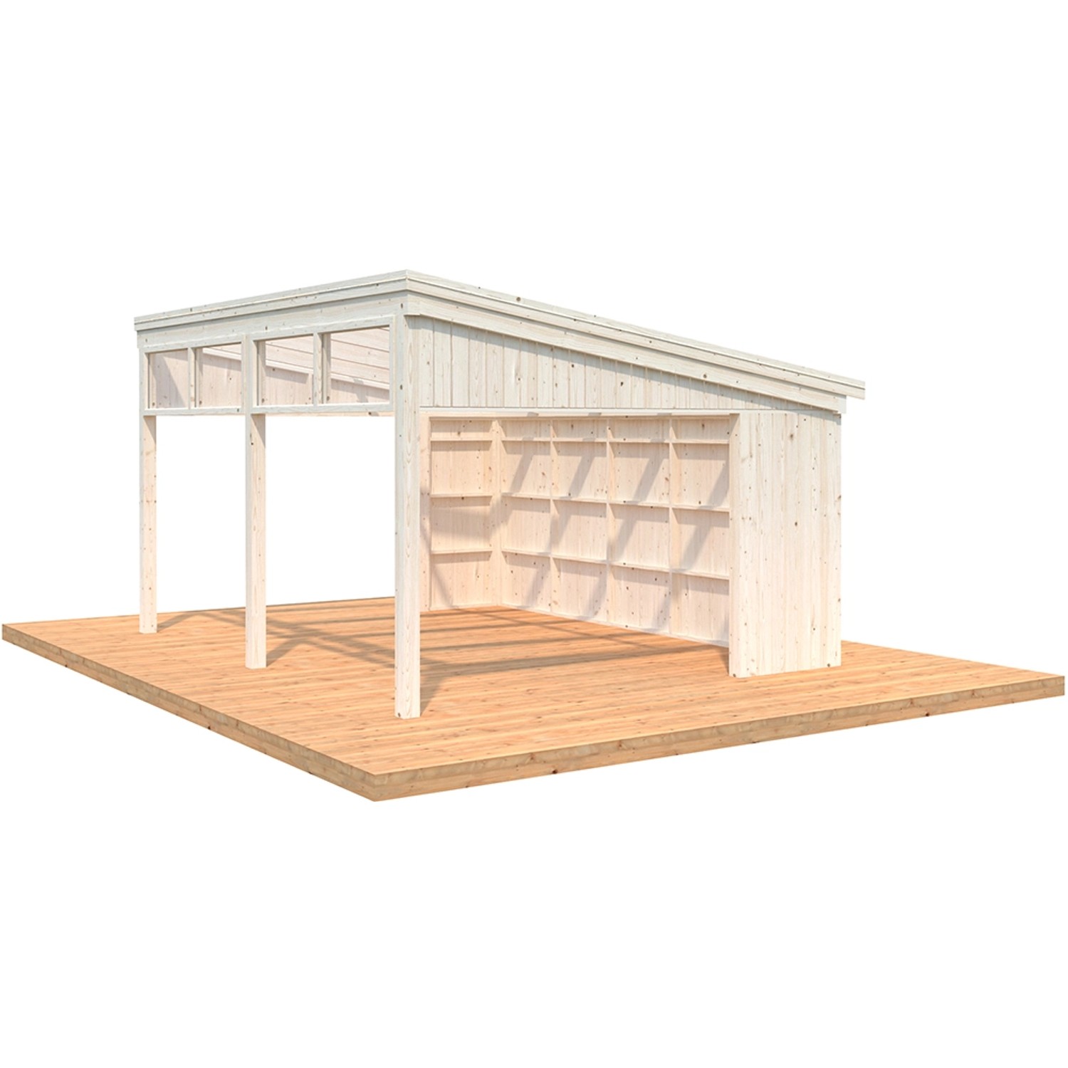 Palmako Pavillon Nova 17,8 m² Kit Transparent Tauchgrundiert 502 cm x 396 cm