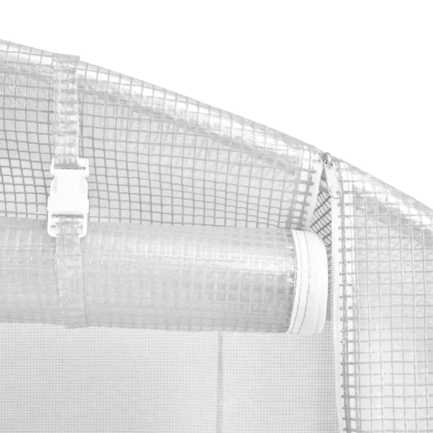 vidaXL Gewächshaus mit Stahlrahmen Weiß 16 m² 8x2x2 m 3188030_8