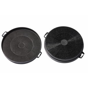 Aktivkohlefilter CF160 für Dunstabzugshauben, 2er-Set, zur Geruchsfilterung beim Kochen.