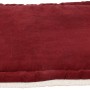 Bordeauxrote Microfaser Hunde- und Katzendecke (58x41cm) mit Fellrand für Haustiere.