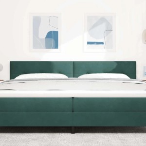 Grünes vidaXL LED Kopfteil (200 cm) aus Polyester für Betten mit LED-Lichtleisten.
