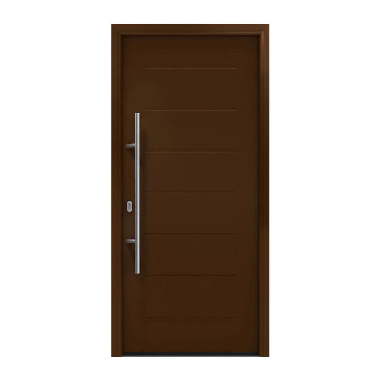 EcoStar Haustür Isopro IP 015 Terrabraun 110 cm x 210 cm DIN L günstig online kaufen