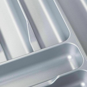 SOTECH Orga-Box I Besteckeinsatz Silbergrau 500 mm Höhe 55 mm Für Blum Tandembox und ModernBox