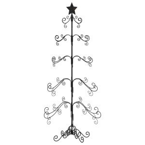 furnicato Metall-Weihnachtsbaum für Dekorationen Schwarz 150 cm