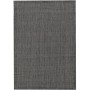 Schwarzer Ayyildiz Outdoor-Teppich Giza 1410, 120x120 cm, in Sisal-Optik.