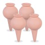 Relaxdays Bewässerungskegel 4er Set Keramik Terrakotta 100 ml 12 cm x 6 cm