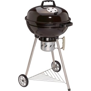 Schwarzer Holzkohle Kugelgrill Cleveland Ø 43 cm mit Deckel und Rädern.