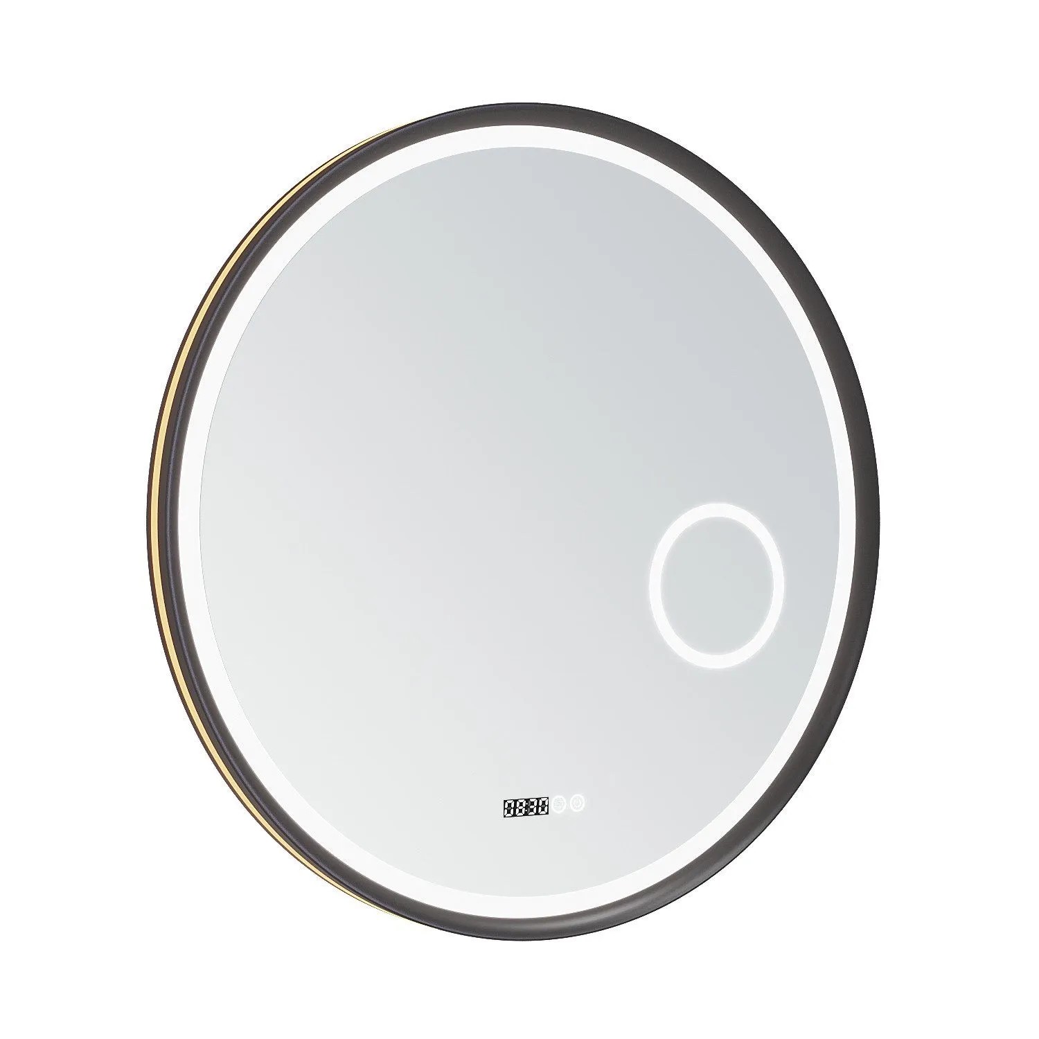 Aquabatos Rund Badspiegel 80 cm LED Spiegel Kosmetikspiegel mit Beleuchtung Antibeschlag Dimmbar Lichtspiegel mit Mattsc...